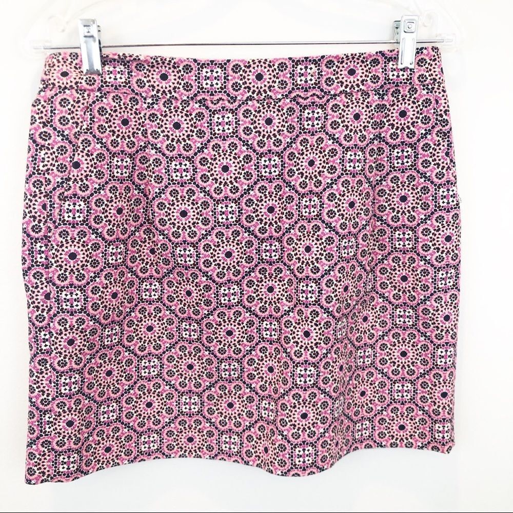 J. Crew Pink Print Skirt Size 4